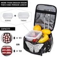 thumbnail image 2 of Lunch Box Black White Butterfly Moon Tarot Insulated Bag Reusable with Side Pocket for Work Picnic Hiking Daytrip Women, 2 of 10