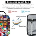 thumbnail image 5 of Cartoon Lunch Box Cute Game Lunch Bag for School Work Office Travel Picnic Hiking Beach, Waterproof Leakproof Portable Fits Most Bento Boxes, 5 of 6