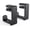 Black_2 Pack, variant on EURPMASK Rotating Headphone Stand - PC Gaming Headset Holder, Adjustable Clamp-on Under Desk Hanger With 360 Degree Swivel & Cable Clip Organizer - Black