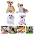 thumbnail image 2 of 4 Pcs Figurines Miniatures de Chiens Bonsaï Modèles de Chiot Animaux Miniatures Ornements en Résine pour Maison de Poupée, 2 of 8