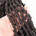 thumbnail image 4 of Aipin Butterfly Locs Crochet Hair With Curly Ends 18 Inch Distressed Butterfly Faux Locs Synthetic Goddess Locs Butterfly Soft Locs Hair Extensions (18 Inch, 6packs,T30), 4 of 7
