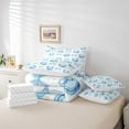 thumbnail image 6 of jejeloiu Cute Bowtie Bow 7-Piece Bedding Comforter Set,Kawaii Cake Dessert King Bedding Sets For Girls Kids Reversible, 6 of 8