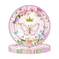 thumbnail image 4 of Watercolor Style Paper Plate & Tissue Easy to Assemble for Parties  12pcs 7 Inch Plates, 4 of 7