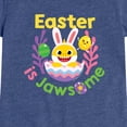 thumbnail image 2 of Baby Shark - Easter Is Jawsome - Toddler Girls Fitted Short Sleeve T-Shirt, 2 of 5