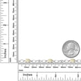 thumbnail image 3 of Gem Stone King 925 Sterling Silver White Ethiopian Opal and Round White Lab Grown Diamond Tennis Bracelet for Women (1.96 Cttw, Gemstone Birthstone, Oval 6X4MM, 7.25 inches), 3 of 4