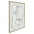 thumbnail image 2 of Kate and Laurel Sylvie 871 Modern Circles Framed Canvas Linen Textured Wall Art by Teju Reval of SnazzyHues, 28x38 Gold, Decorative Geometric Abstract Art for Wall, 2 of 10