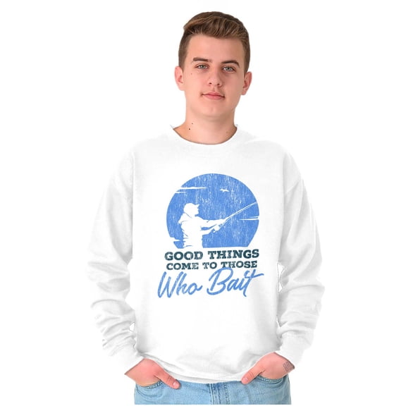 Fly Fishermen's Bait Humor Cool Funny Unisex Plus Fleece Graphic Sweatshirt Brisco Brands 2X