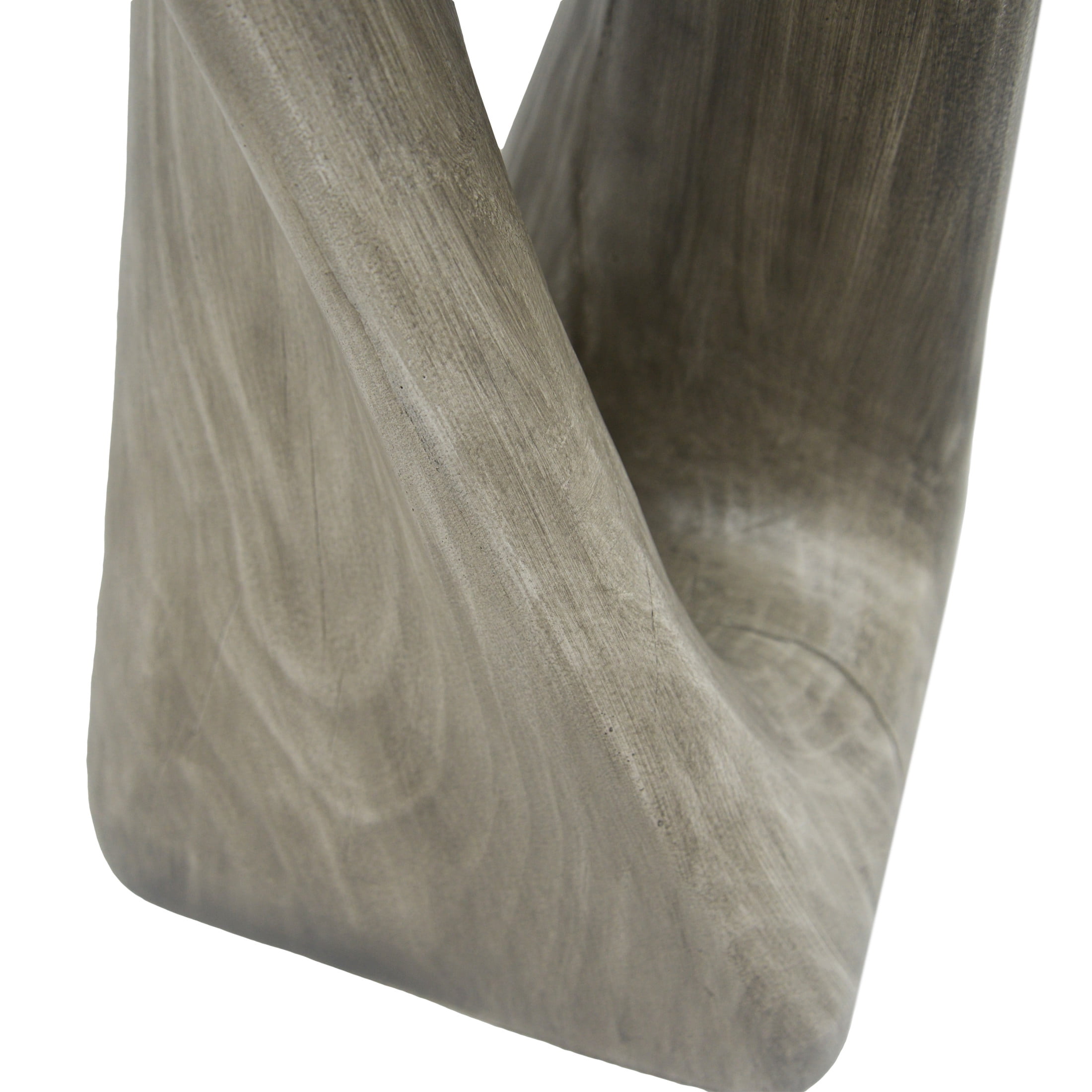 Christopher Knight Home 26.8" Natural Wood Twist Shape Design MGO Outdoor Side Table, Gray