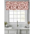 thumbnail image 4 of Curtain Valance for Windows,Rugby Football Pink Bow Kitchen Valances Rod Pocket Short Curtains,Sports Lover Window Treatment Panel for Bedroom Living Room Bathroom 42"x18", 4 of 9