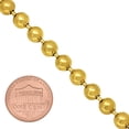 thumbnail image 2 of 6.5mm 14k Yellow Gold Plated Military Ball Chain Bracelet, 7 inches, 2 of 7