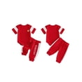thumbnail image 2 of BemeyourBBs Newborn Baby Boys Spring Summer Fall Clothes Infant Baby Boy Mama's Boy Outfits Waffle Patchwork Bear Embroidered Short Sleeve Rompers Long Pants 2Pcs Clothes Set, 2 of 9