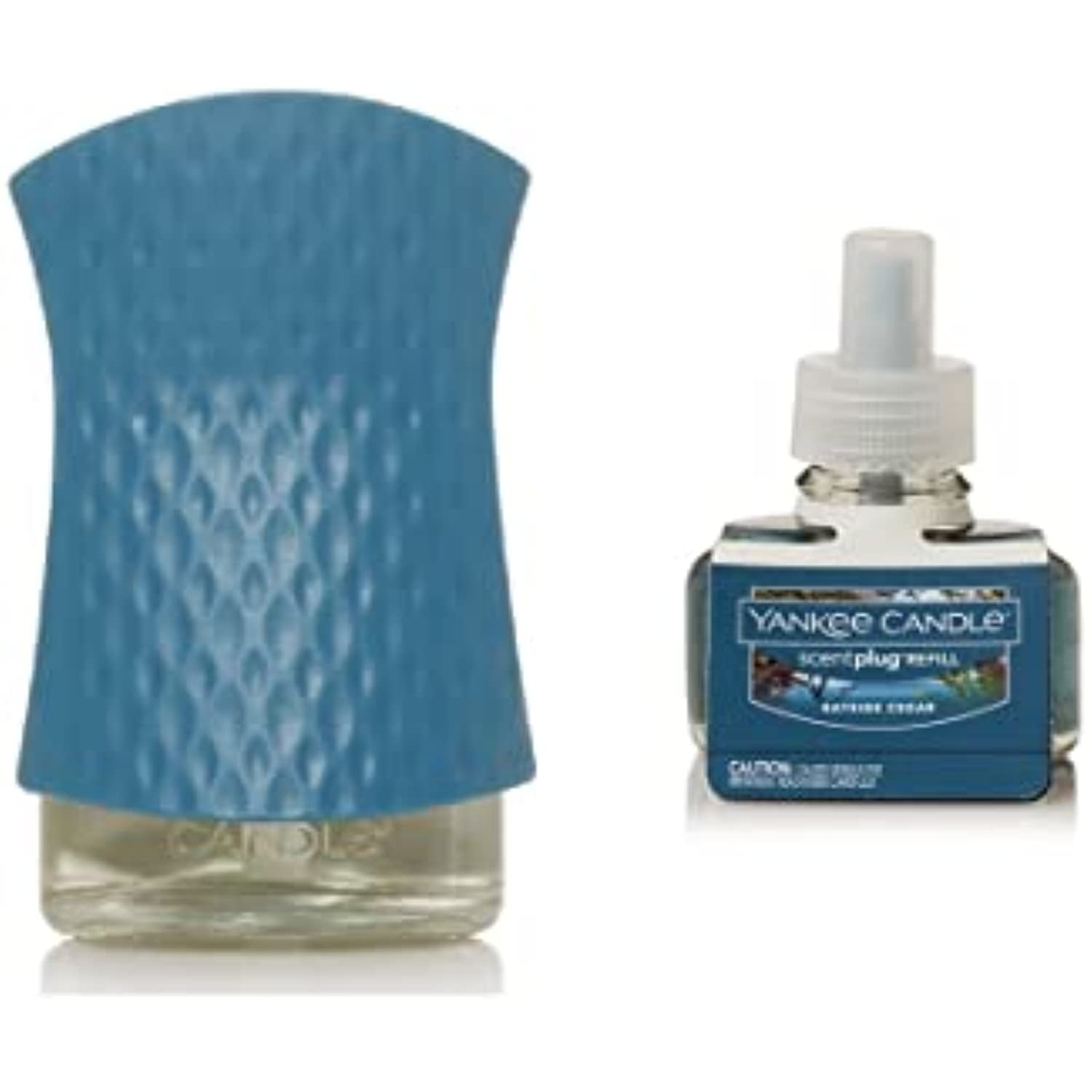 Yankee Candle Blue Curves ScentPlug Diffuser Base With A Bayside Cedar