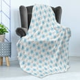 thumbnail image 4 of Floral Soft Flannel Fleece Throw Blanket, Flourish Summer Pattern with Pastel Blossoming Petals, Cozy Plush for Indoor and Outdoor Use, 50" x 60", Pale Blue Dimgray, by Ambesonne, 4 of 5