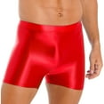 thumbnail image 3 of MSemis Men's Swim Trunks Elastic Nylon Underwear High Waist Swim Shorts Swimming Trunk Red L, 3 of 6
