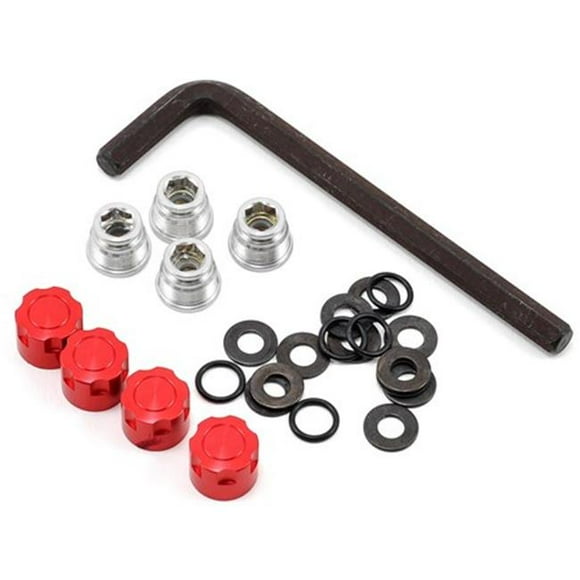 Gmade GMA70131 Ensemble de Moyeu de Roue RH03 1.9 Po, Rouge - Lot de 4