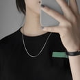 thumbnail image 4 of Hyasfey Titanium Steel Snake Bone Chain Necklace Women Men Collarbone Necklace Black Tops Fashion Accessories, 4 of 7