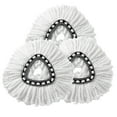 YiFudd Set Of 3 Mop Heads Easy Clean Microfiber Replacement Swivel