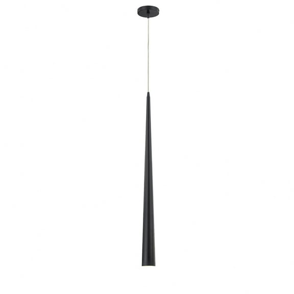 20446-031 Eurofase Lighting Sliver - 1 Light Large Pendant - 2.75 Inches Wide by 36 Inches High-Black Finish    -Traditional Installation
