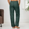 thumbnail image 4 of BOOMNY Mens Pajama Pants Wide Leg Pajamas Pants for Men Plaid Soft Pj Bottoms Pant With Pockets Cozy Homewear Loungewear, 4 of 6