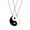 Silver, variant on Opvise 1 Pair Couple Necklace Eye-catching Rust-proof Alloy Unisex Necklace Tai Chi Pendants for Women