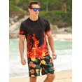 thumbnail image 2 of Purcoar mens Summer Floral Printed short sleeve Tops Tie Knot T-Shirt Blouses, 2 of 5