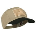 thumbnail image 5 of Desert American Flag Patched Two Tone High Cap - Black Khaki OSFM, 5 of 5