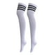 thumbnail image 1 of Calcetines largos sexis con rayas y brillos hasta la rodilla para mujer Blanco con rayas negras, 1 of 8