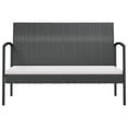 thumbnail image 2 of vidaXL 8 Piece Garden Lounge Set with Cushions Poly Rattan Black, 2 of 5
