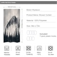 thumbnail image 3 of Small Stall Misty Shower Curtain 36Wx72H inch Mountain Nature Rustic Scenery Foggy Smokey Tree National Parks Cliff Outdoor Home Decor Fabric Bathroom Plastic Hooks 7 Pack RY-WHRV, 3 of 6