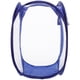 thumbnail image 2 of Cesto de malla plegable y fácil de abrir para ropa sucia, ideal para dormitorios universitarios (azul), 2 of 7