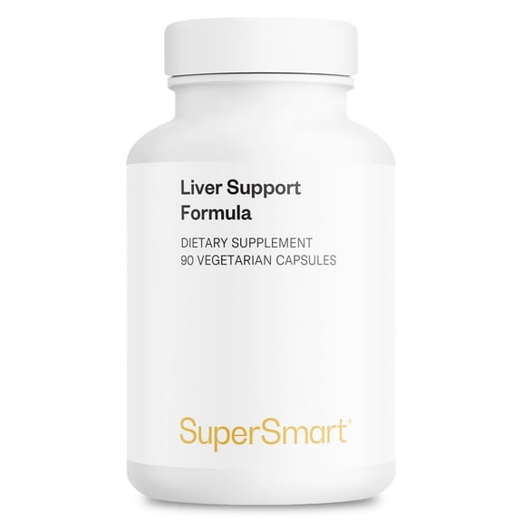 SuperSmart Liver Support Formula (Advanced Formula) - with Silymarin Milk Thistle, L-Methionine, Reduced Glutathione, Picrorhiza Kurroa, Artichoke | Non-GMO & Gluten Free - 90 Vegetarian Capsules