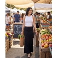 thumbnail image 6 of Real Essentials 3 Pack: Women's Ultra-Soft Flowy Maxi High Waisted Long Skirts (Available in Plus Size), 6 of 7