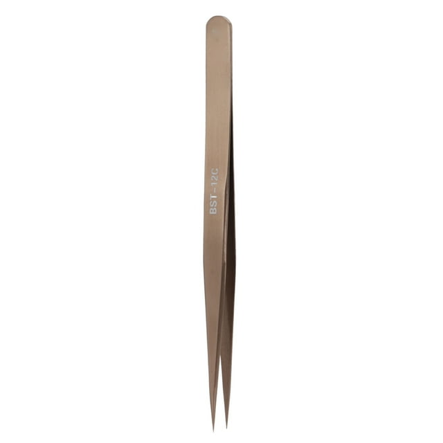 Stainless Tweezers, Electronics Tweezers Durable Wearable Stable Reliable For Photovoltaic For Microelectronics For PCB Semiconductor