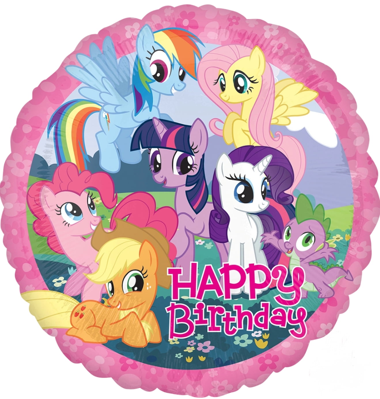 My Little Pony Rainbow Dash 5th Birthday Party Supplies 12 Piece Mylar & Latex Balloons Set Latex and Mylar Balloon Set