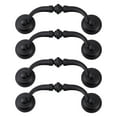 thumbnail image 3 of GOOHOCHY  4 Pcs Antique Handle Vintage French Drawer Pulls Decor Cabinet Knobs Black, 3 of 8