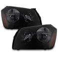 thumbnail image 2 of AKKON - Fits 2005 2006 2007 Dodge Magnum Black Smoked Headlights + LED Blk Smoke Tail Brake Lamps Pair Left + Right, 2 of 5