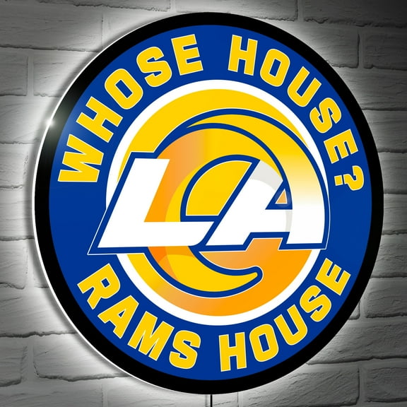 Los Angeles Rams 23" LED Slogan Round Wall Sign