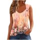 thumbnail image 2 of Puntoco Camiseta sin mangas con cuello cuadrado y estampado para mujer Camiseta holgada sin mangas, 2 of 3