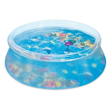 Bluescape Transparent 8 ft 3D Above Ground Ring Pool with 2 Pairs of Goggles, Round, Ages 6 and up, Unisex