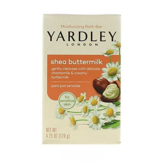 Yardley Shea Buttermilk Bath Bar, 4.25 oz 3 Pack