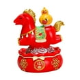 thumbnail image 4 of Figura de caballo en miniatura de resina, regalo de cumpleaños, artesanía, decoración del hogar Rojo Amarillo, 4 of 9