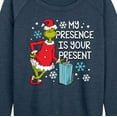 thumbnail image 3 of Dr. Seuss - The Grinch My Presence Is Your Present - Women's Lightweight French Terry Long Sleeve Shirt, 3 of 5