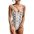 thumbnail image 1 of Women’s Simple Low Cut Sides Wide Straps High Legs One-Piece Swimsuit, 1 of 6