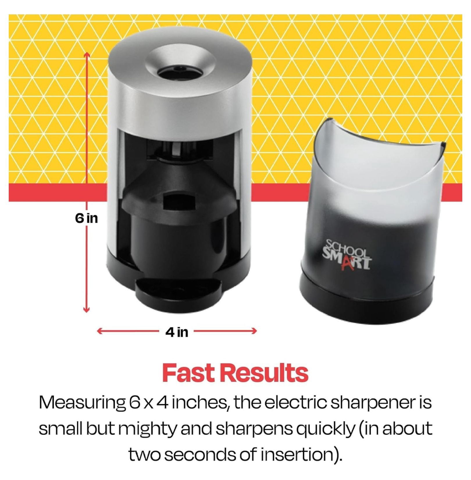 Vertical Electric Pencil Sharpener, For Classroom, Home, and Office Use, Black and Grey