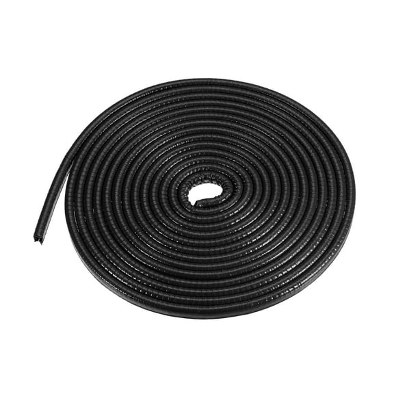 Car Door Edge Guard 16.4ft U Shape Rubber Edge Trim Seal Strip Protector Universal Iron Black