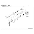 thumbnail image 6 of Kingston Brass KS8058KL Whitaker Two-Handle Wall Mount Roman Tub Faucet, Brushed Nickel, 6 of 7
