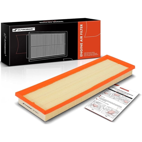 A-Premium Engine Air Filter Compatible with Volkswagen Beetle, Golf, Jetta, Passat, Rabbit, 2005-2015, L5 2.5L, Flexible Panel, Replace# 07K129620