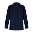 thumbnail image 4 of Cotton Linen Shirts for Womens 2026 Button Down Long Sleeve Blouse Casual Dressy Business Work Tops with Front Pocket, 4 of 7