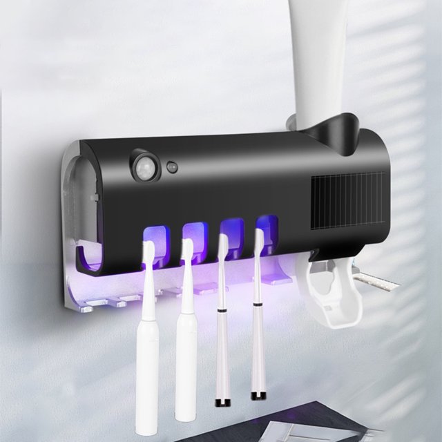 Soporte inteligente para cepillo de dientes UV, accesorios de baño multifuncionales para montaje en pared