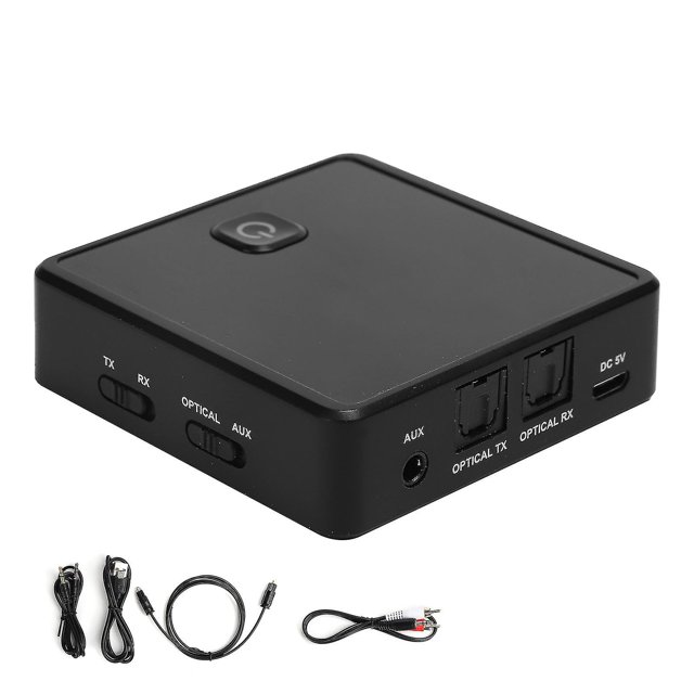 Bluetooth 5.0 Transmitter Receiver Wireless o Adapter with 3.5mm Aux for PC TV Car Speaker